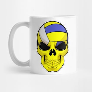 Skull as Volleyball player with Volleyball Mug